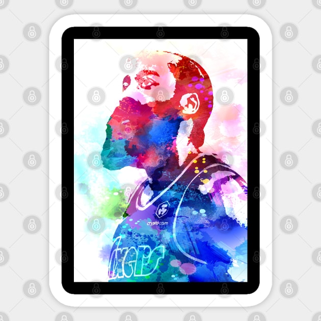 James Harden Watercolor Sticker by Masdian Watercolor